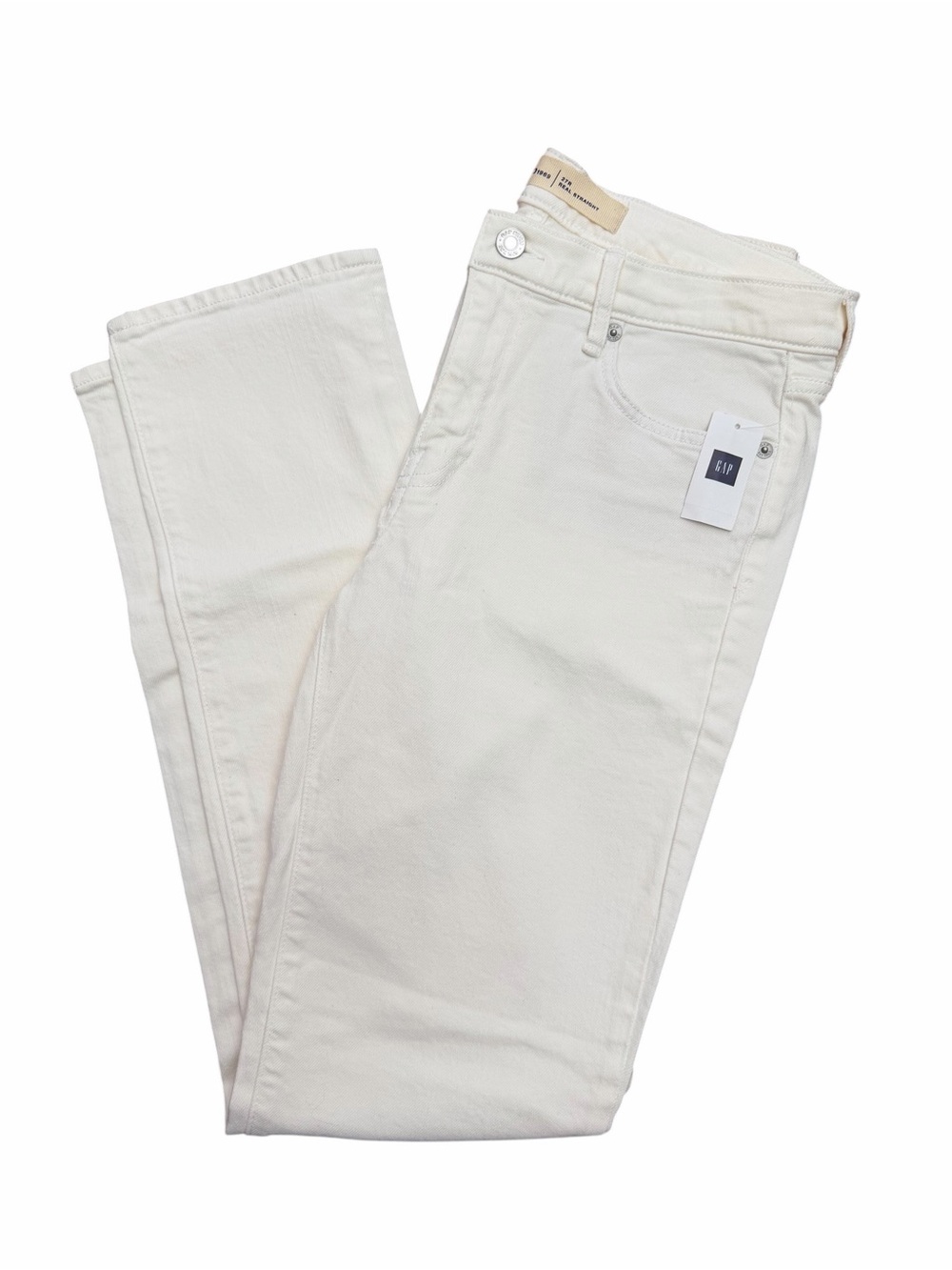 Gap 1969 Real Straight White Jeans Size 27R NWT